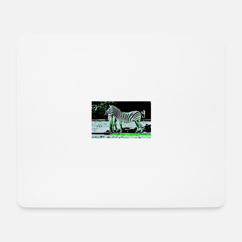Zebra - Mousepad (Querformat) - Weiß