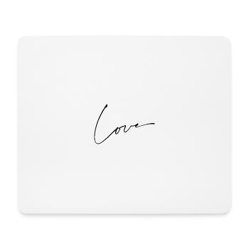 Love Schrift Schwarz - Mousepad (Querformat) - Weiß - Vorne