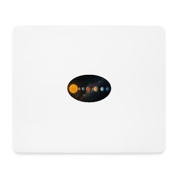 Sonne - Sonnensystem - Planeten - Mousepad (Querformat) - Weiß - Vorne