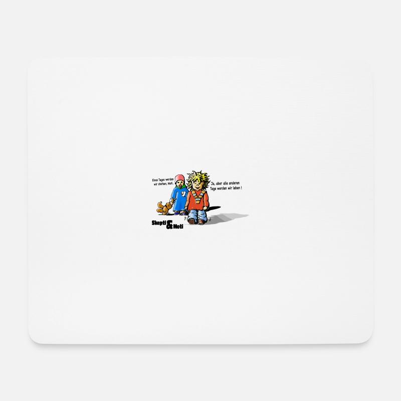 Skepti & Moti leben - Mousepad (Querformat) - Weiß