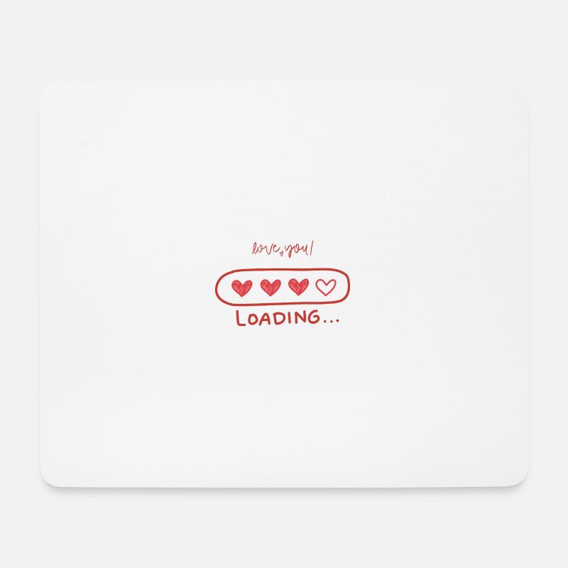 Herz-Loading Liebe - Mousepad (Querformat) - Weiß