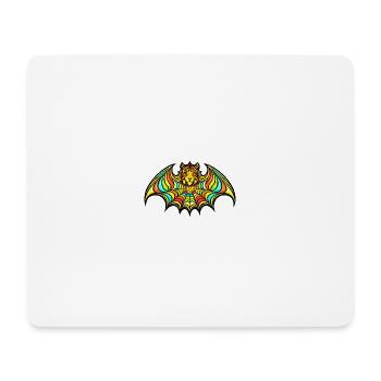 Regenbogenfledermaus Psychedelia - Mousepad (Querformat) - Weiß - Vorne
