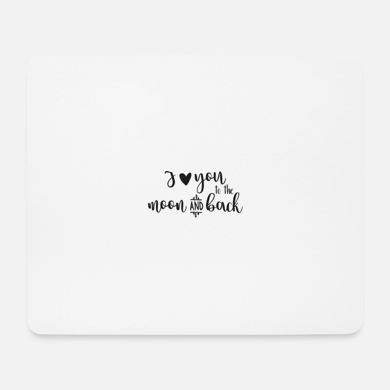 I love you - Mousepad (Querformat) - Weiß