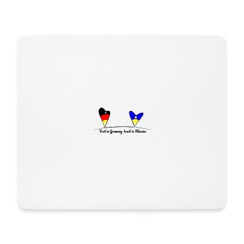 Feet in Germany, heart in Ukraine - Mousepad (Querformat) - Weiß - Vorne
