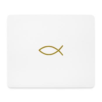 Poisson Christian Gold - Tapis de souris (format paysage) - blanc - Devant