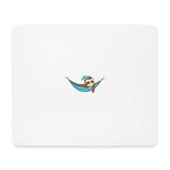 Sleeping Sloth Cute Cute Sloth Gift Idea - Mouse Pad (horizontal) - white - Front