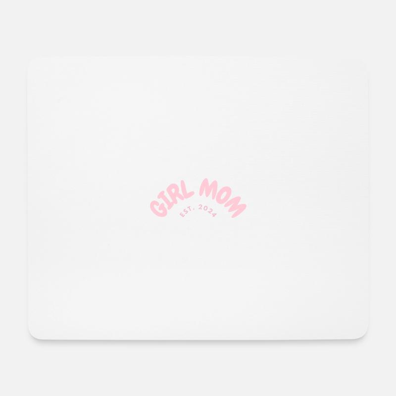 Girl Mom est. 2024 - Mousepad (Querformat) - Weiß