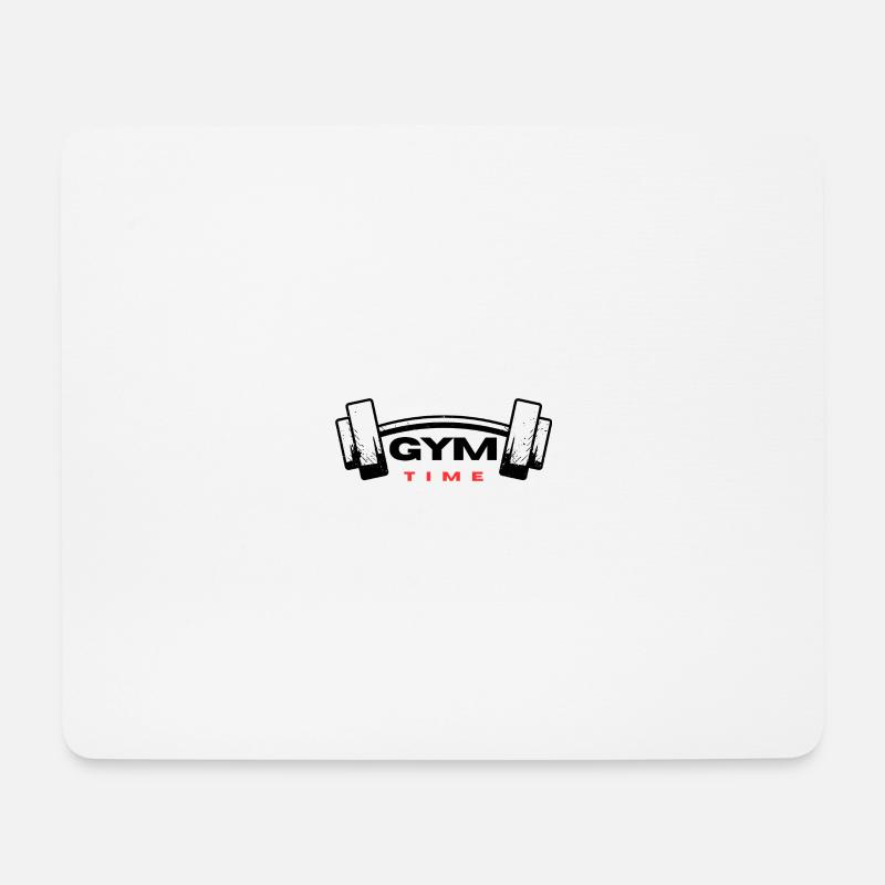 Gym Time Textdesign - Mousepad (Querformat) - Weiß