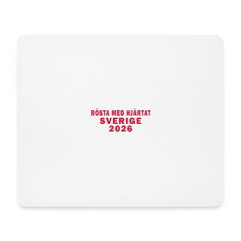 Stimmen Sie mit dem Herzen ab Schweden 2026 - Mousepad (Querformat) - Weiß - Vorne