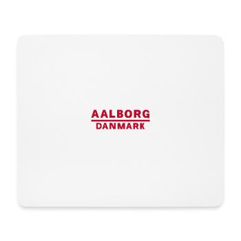 Aalborg Dänemark Rot Farbige Typografie - Mousepad (Querformat) - Weiß - Vorne