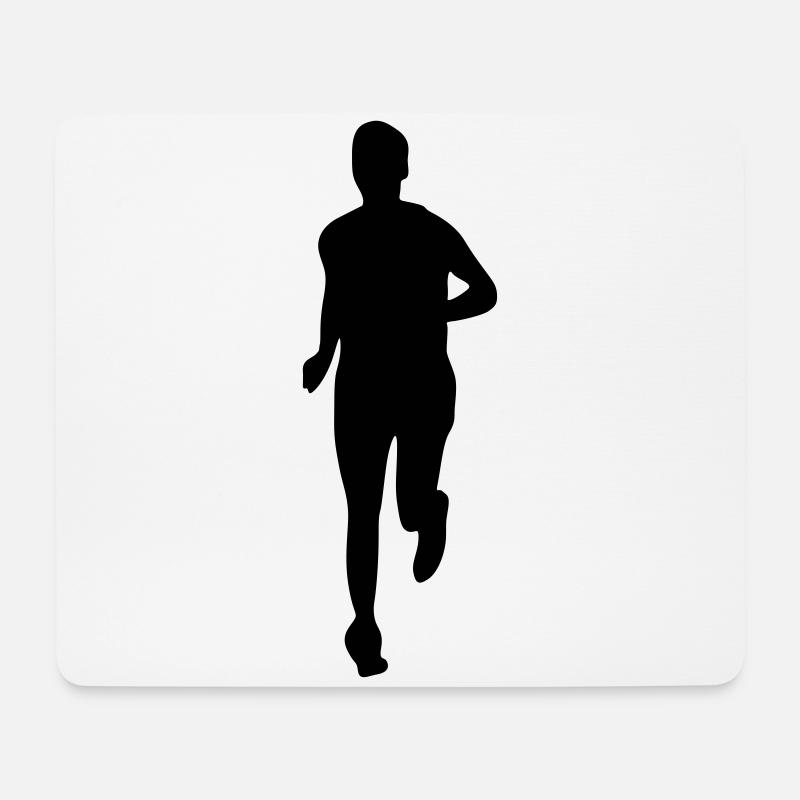 laufen sport - Mousepad (Querformat) - Weiß