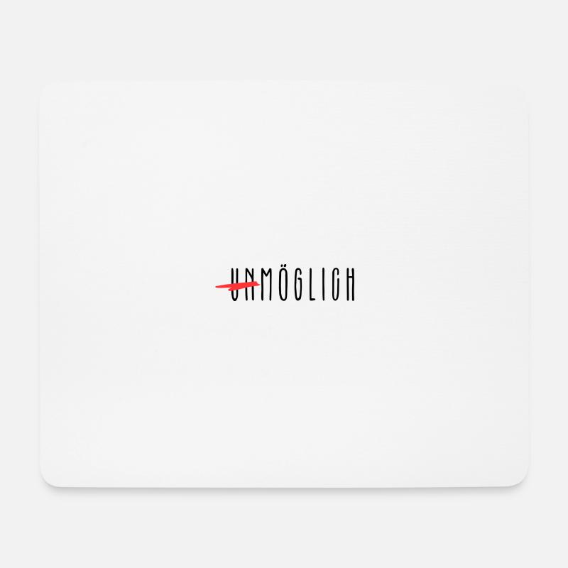 Unmöglich - Mousepad (Querformat) - Weiß