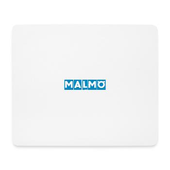 Malmö – Blue Text Design - Mouse Pad (horizontal) - white - Front