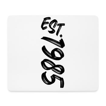 Est. 1985 - Établi en 1985 - Cadeau d’anniversaire - Tapis de souris (format paysage) - blanc - Devant