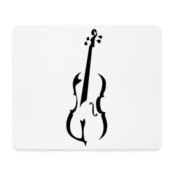 Cello - Mousepad (Querformat) - Weiß - Vorne