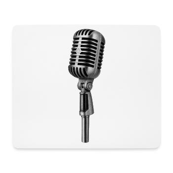Vintage Microphone Design for Musicians - Mouse Pad (horizontal) - white - Front