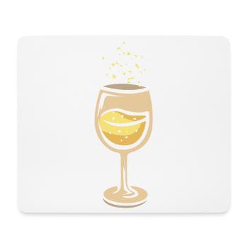 Sektglas Party Feier Illustration - Mouse Pad (horizontal) - white - Front