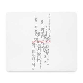 Antifascista Typo Collage red/grey - Mouse Pad (horizontal) - white - Front