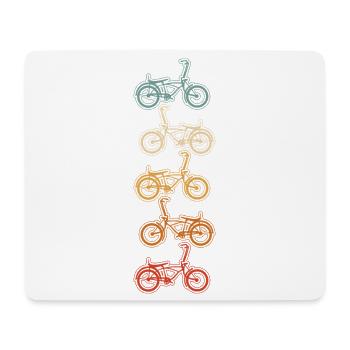 BMX Bike Graphic in Vintage Style - Mouse Pad (horizontal) - white - Front