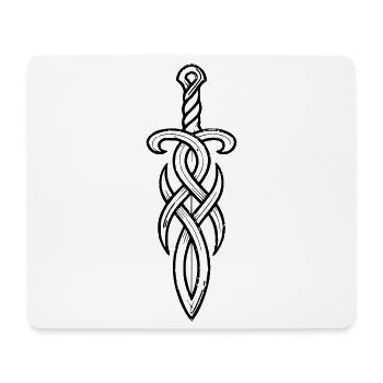 Dagger Celtic Knot Sword Medieval - Mouse Pad (horizontal) - white - Front