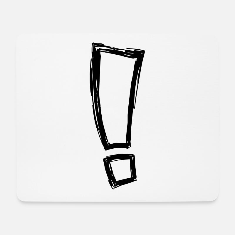 exclamation mark - Mouse Pad (horizontal) - white