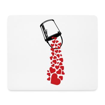 POURING LOVE Hearts Street Art - Mouse Pad (horizontal) - white - Front