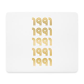 Jahreszahl 1991 - Mousepad (Querformat) - Weiß - Vorne