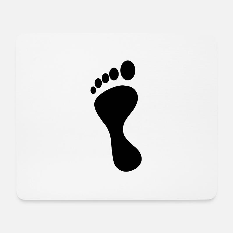 linker fuß - Mousepad (Querformat) - Weiß
