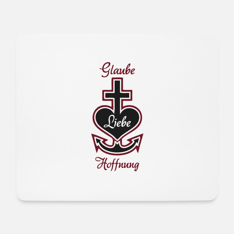 Glaube Liebe Hoffnung - Mousepad (Querformat) - Weiß