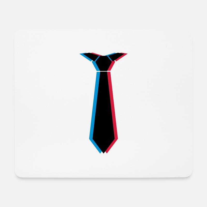 3d_krawatte_3c - Mousepad (Querformat) - Weiß