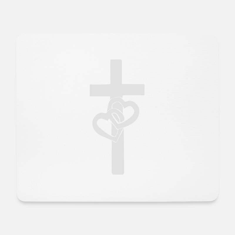 Christliches Kreuz - Mousepad (Querformat) - Weiß