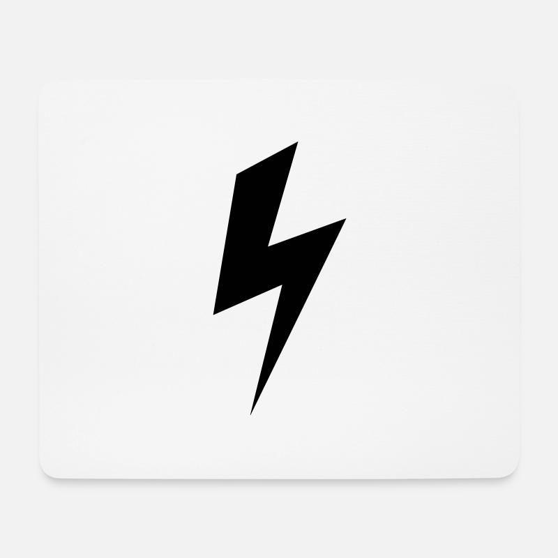Strom Blitz Elektro Icon - Mousepad (Querformat) - Weiß
