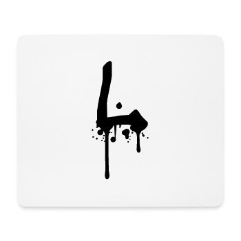 L graffiti drops Farbklex spray - Mouse Pad (horizontal) - white - Front
