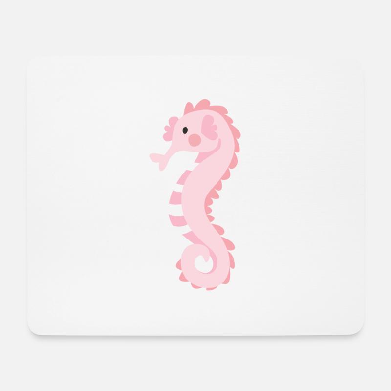 Seepferdchen - Mousepad (Querformat) - Weiß