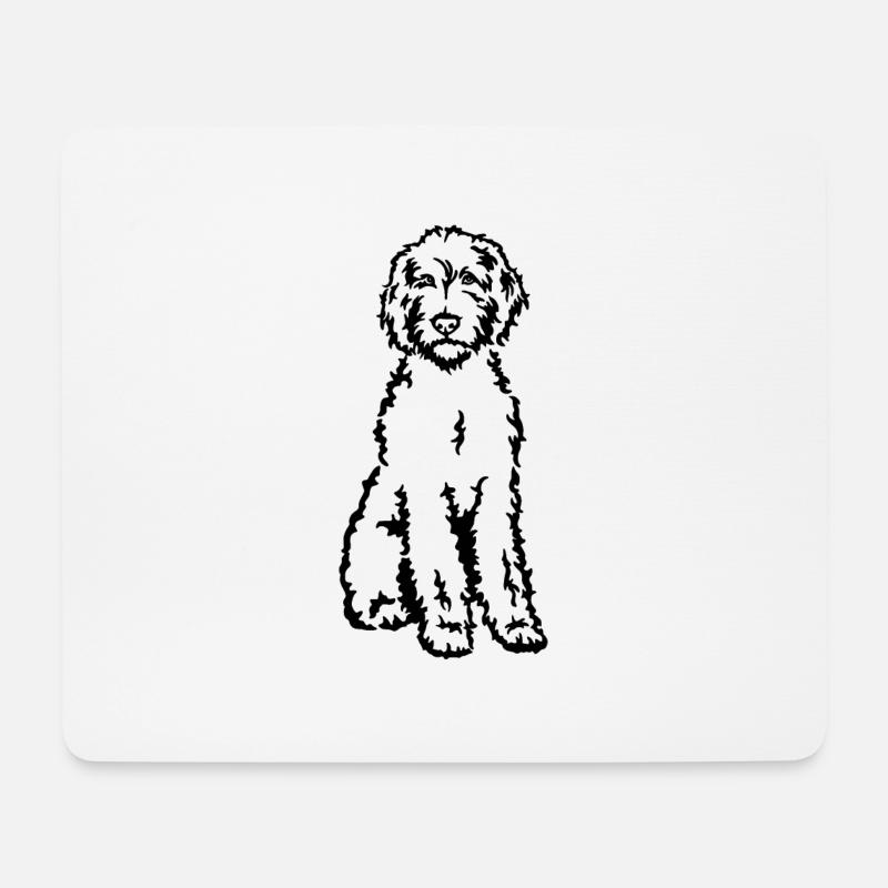 Labradoodle - Tappetino per mouse (orizzontale) - bianco