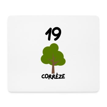 19 Corrèze Arbre - Tapis de souris (format paysage) - blanc - Devant
