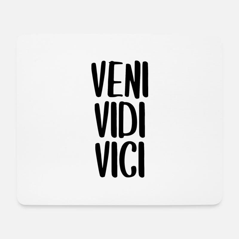 veni vedi vici latein Erfolg erfolgreich Caesar - Mousepad (Querformat) - Weiß