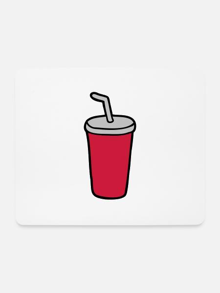 Cola Becher Restaurant - Mousepad (Querformat) - Weiß