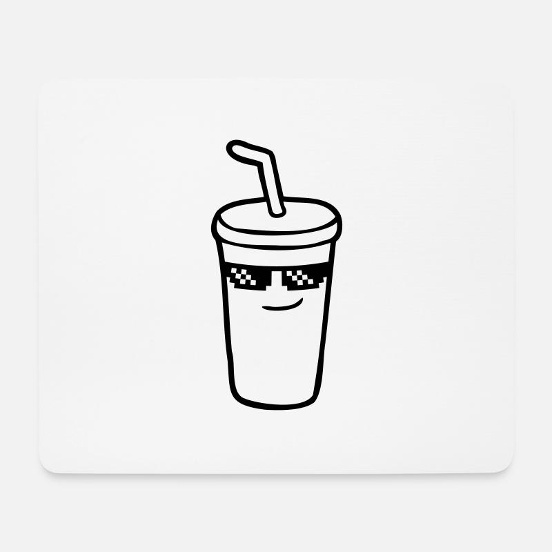 Sonnenbrille Pixel Cola - Mousepad (Querformat) - Weiß