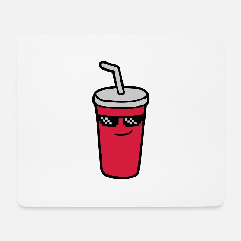 Pixel Sunglasses Cola - Mouse Pad (horizontal) - white