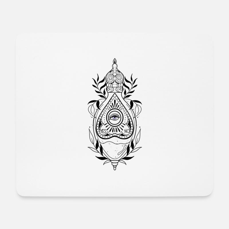 Flasche - Mousepad (Querformat) - Weiß