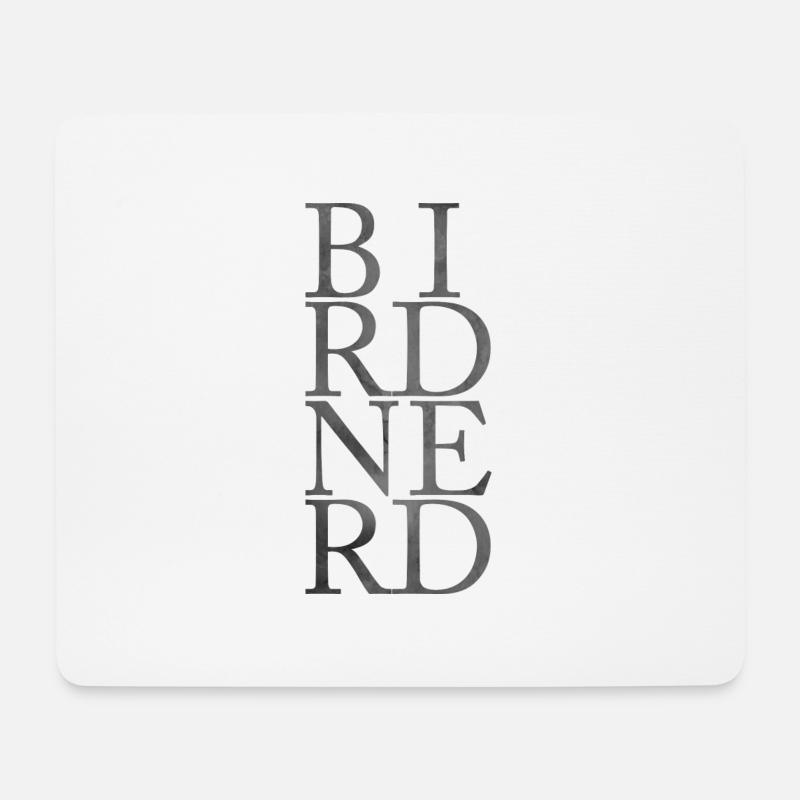 BIRDNERD - Mousepad (Querformat) - Weiß
