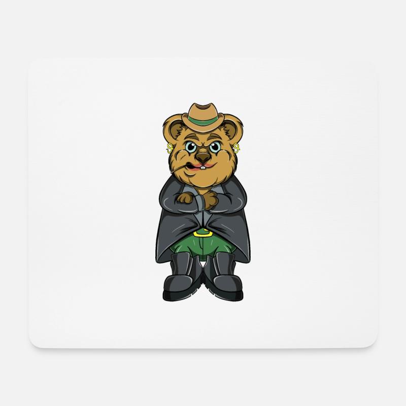 Lenia, Quokka - Mousepad (Querformat) - Weiß