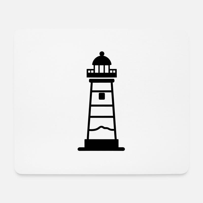 Leuchtturm - Mousepad (Querformat) - Weiß