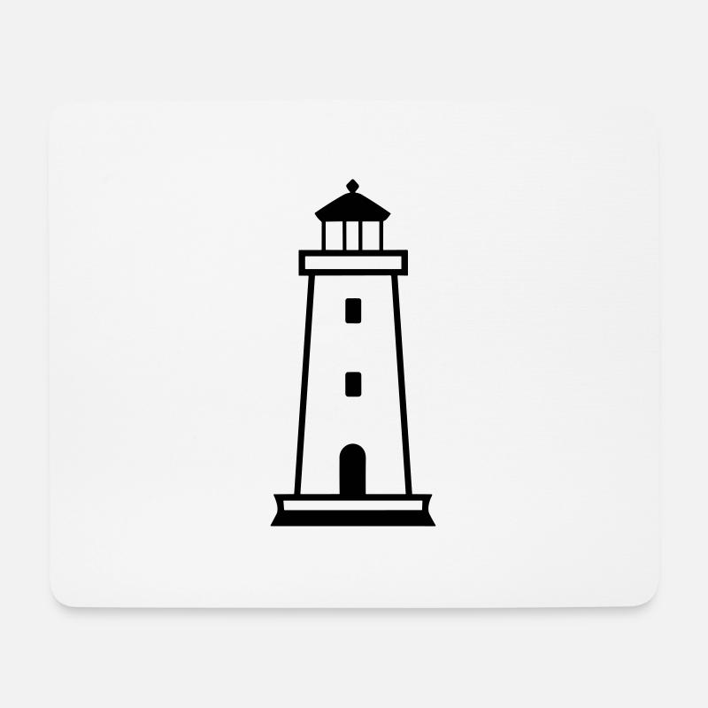 Leuchtturm - Mousepad (Querformat) - Weiß