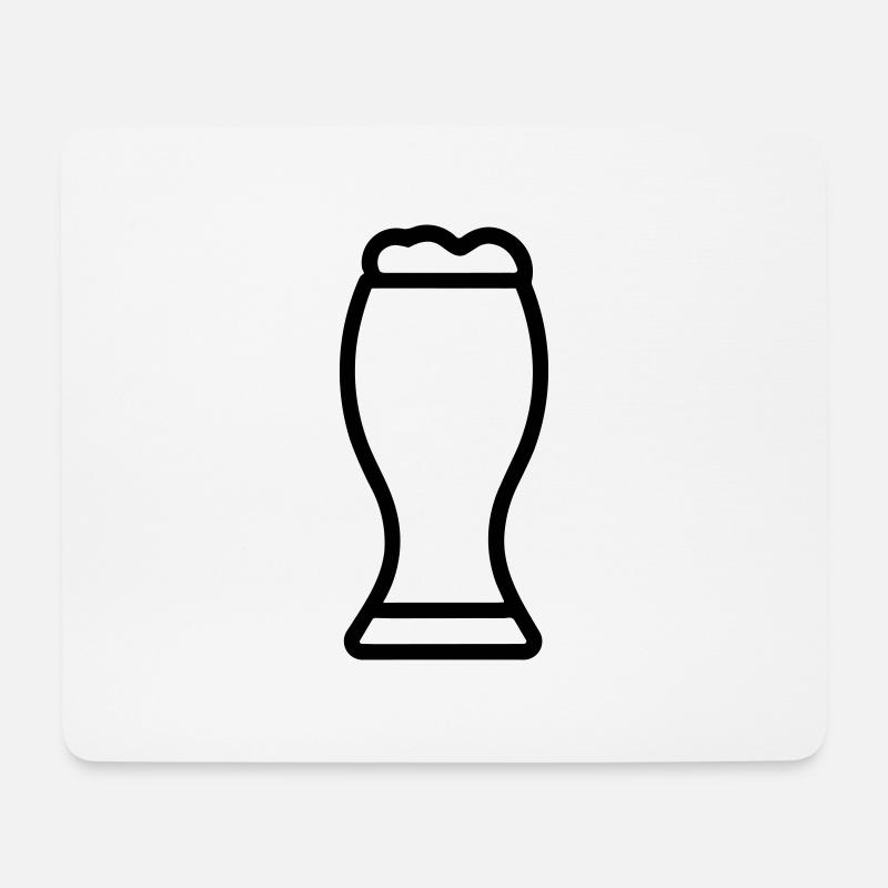 Bière - Tapis de souris (format paysage) - blanc