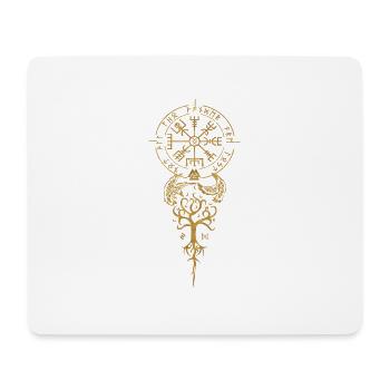 Vikings norden valhalla suède scandinavia flaga - Tapis de souris (format paysage) - blanc - Devant
