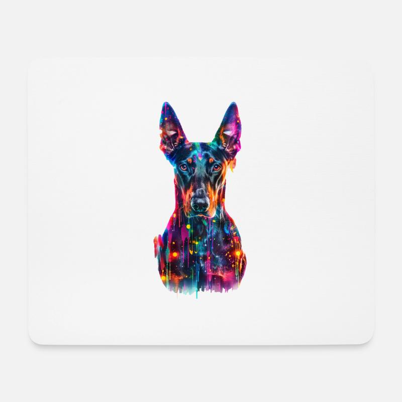 Dobermann - Mousepad (Querformat) - Weiß