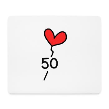 50. 50 JAHRE. 50-JÄHRIGES JUBILÄUM. 50-JÄHRIGES JUBILÄUM. - Mousepad (Querformat) - Weiß - Vorne