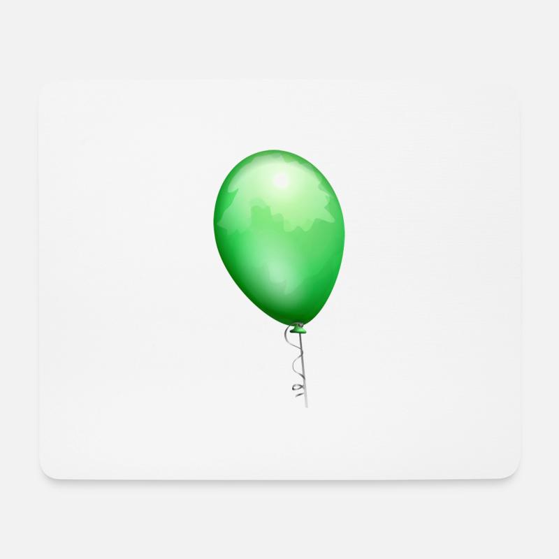 Ballon grün - Mousepad (Querformat) - Weiß